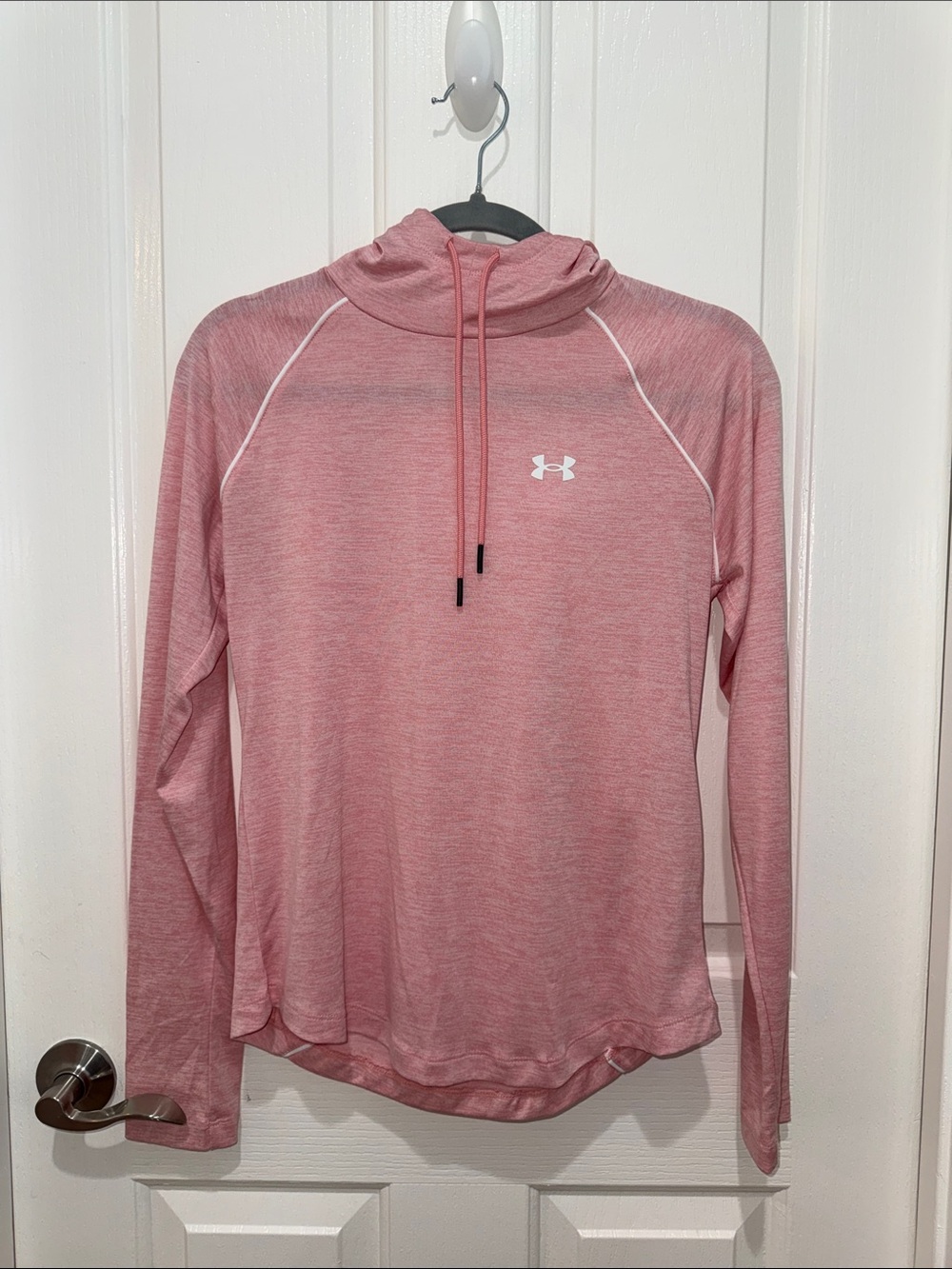 Under Armour UA Tech Women’s Pink Hooded Long Sleeve Performance Top